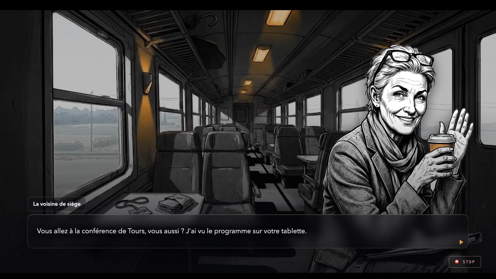 Mission 4 : une voisine de siège, dans le train